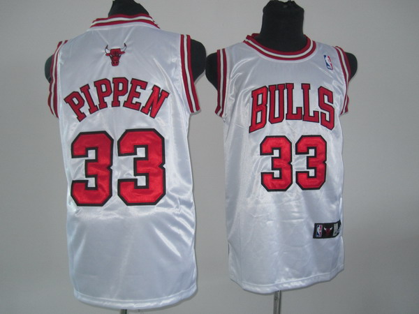 NBA Chicago Bulls 33 Scottie Pippen Authentic White Throwback Jersey